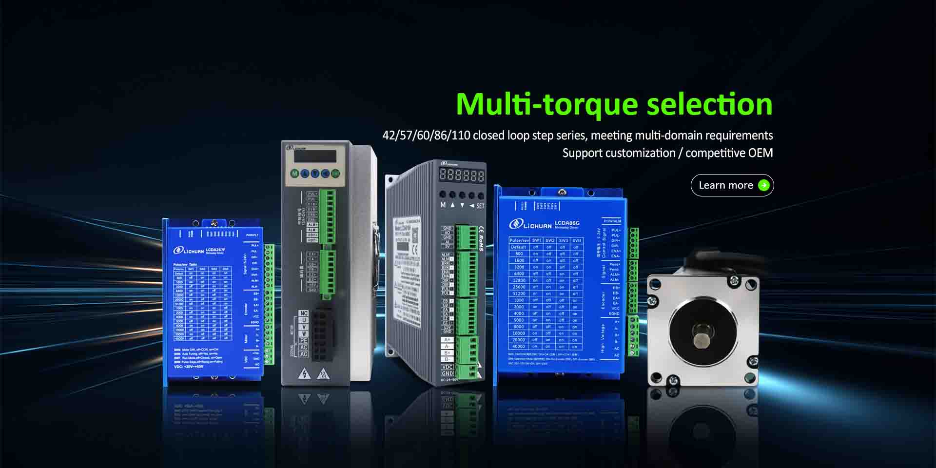 中国クローズドループオープンループステッピングモータードライバー工場